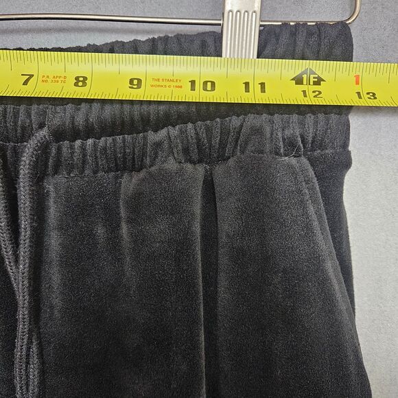 SWS Athletics Velour Sweats Bite Me Black Women's Medium Lounge Pants Athleisure - Picture 7 of 9